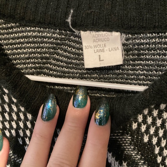 Vintage abstract grandpa sweater size large - Picture 2 of 3